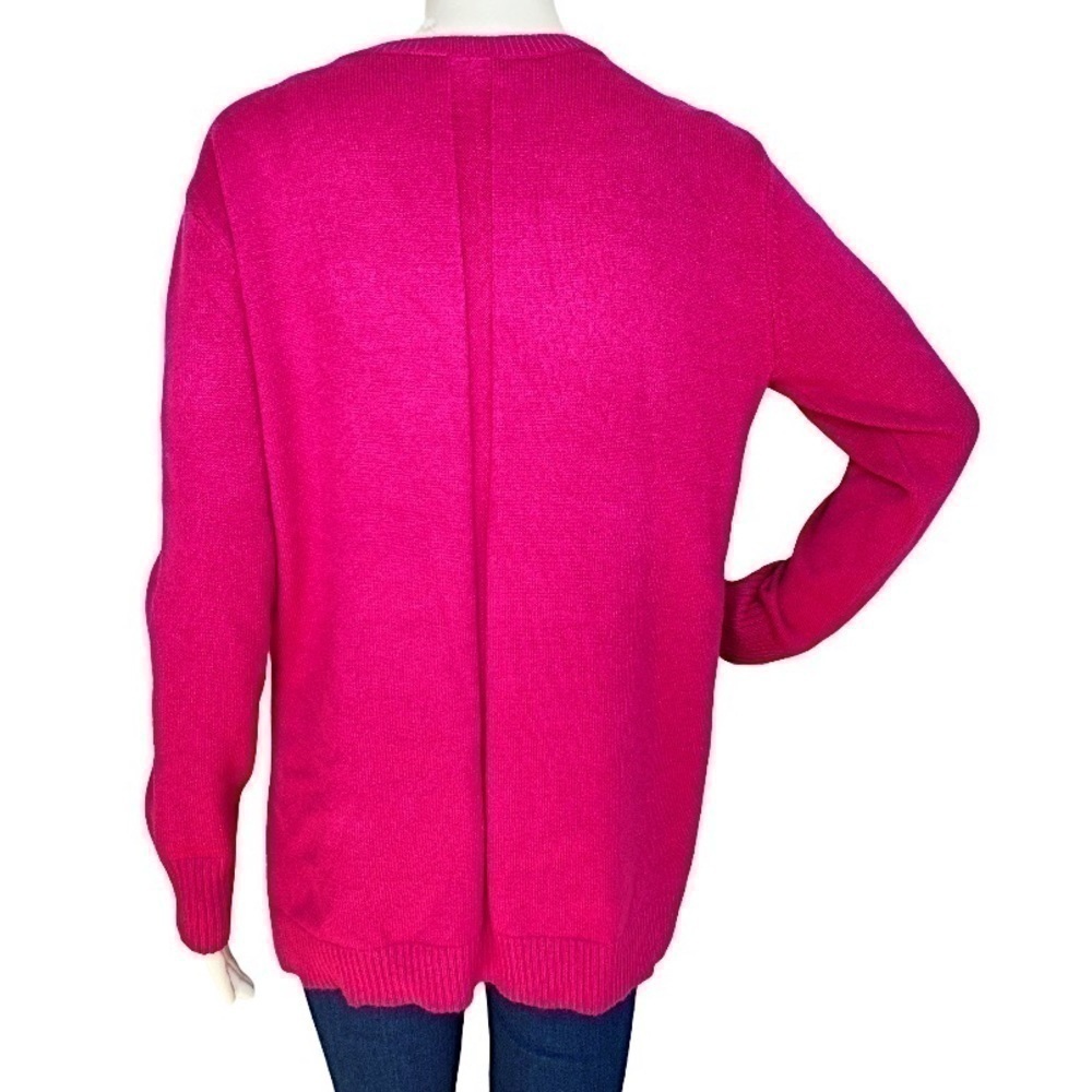 ANTHROPOLOGIE V Neck Sweater Pink Size Small - Picture 4 of 5